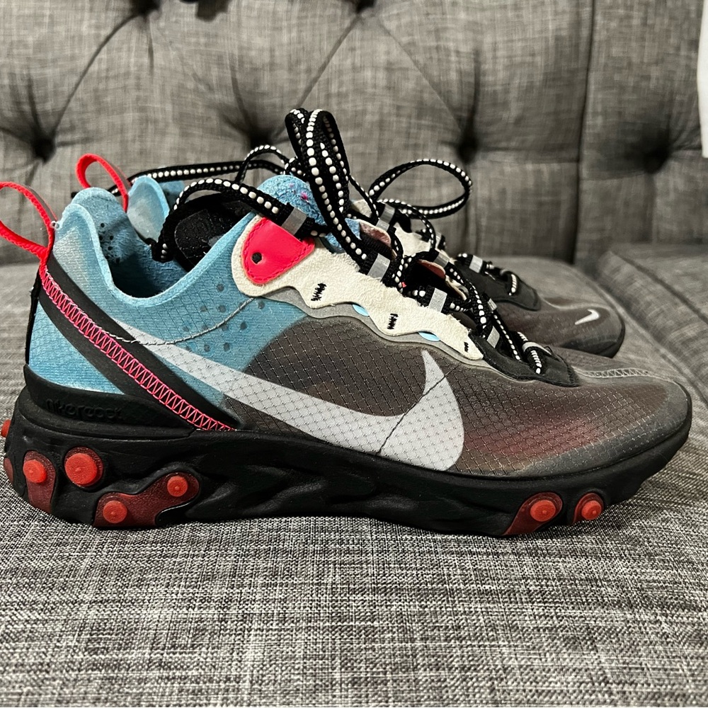 Nike React Element 87 Blue Chill Solar Red